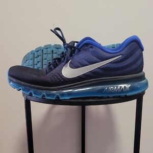Nike Air Max Black and Blue Running Shoes